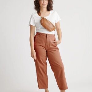 Quince Organic Stretch Cotton Twill Barrel Pants